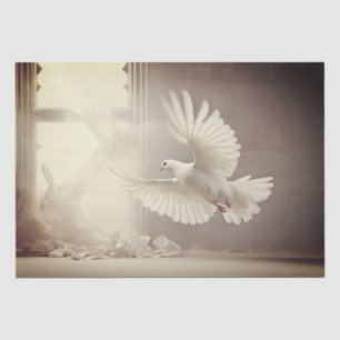 Weiße Taube Seidenpapier