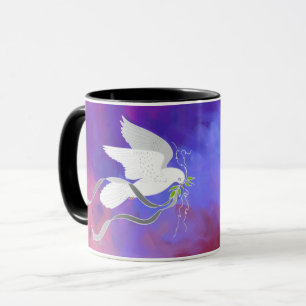 Weiße Taube Tasse