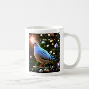 Weiße Taube und Jesus ist mein leitendes Licht Kaffeetasse