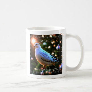 Weiße Taube und Jesus ist mein leitendes Licht Kaffeetasse