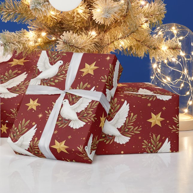 Weiße Tauben  Geschenkpapier (Feiertage)