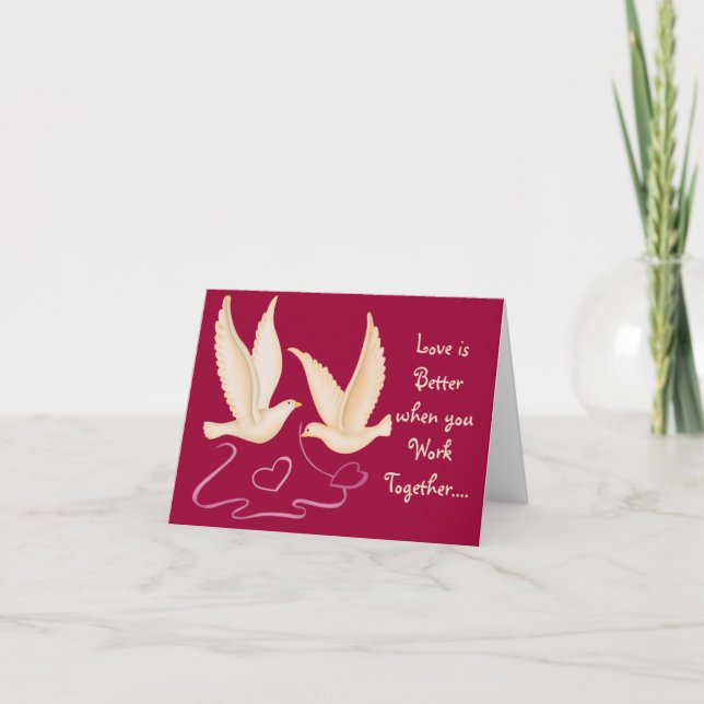 Weiße Tauben - Liebe ist besser…. Karten (Vorderseite)