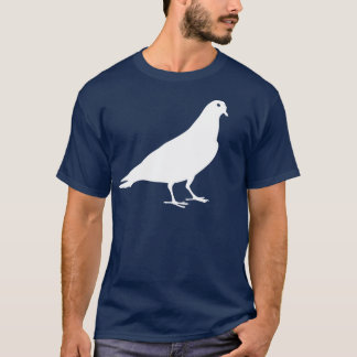 Weiße Tauben-Tierdruck T-Shirt
