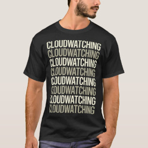 Weiße Text-Cloud-Wolkenbeobachtung T-Shirt