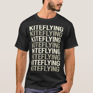 Weiße Text-Drachenfliegen T-Shirt
