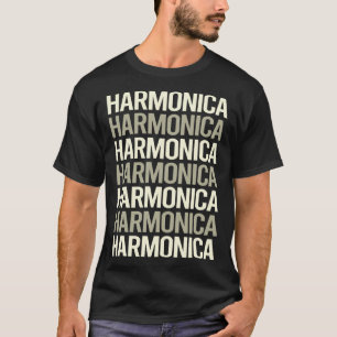 Weiße Text-Harmonika Mundorgel T-Shirt