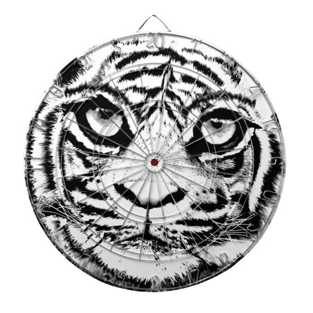Weiße Tiger-Dartscheibe Dartscheibe (vorne)
