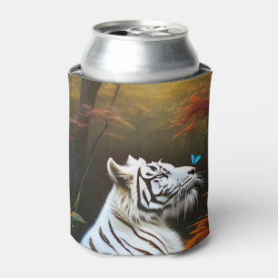 Weiße Tiger, die Momente lieben, können kühler Dosenkühler