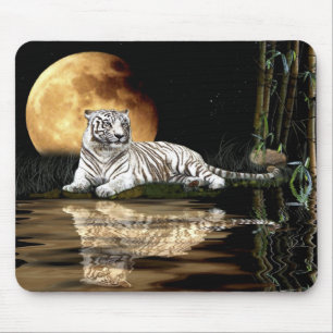 WEISSE TIGER gefährdete Arten Mousepad