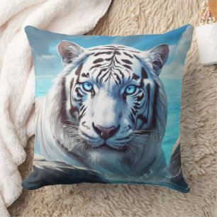 Weiße Tiger-Kissen Kissen