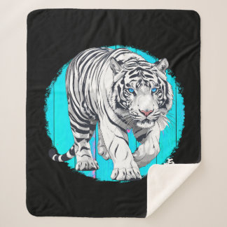 Weiße Tiger Sherpa-Decke Sherpadecke