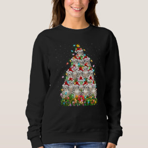 Weiße Tiger Xmas Santa Weiße Tiger Weihnachtsbaum Sweatshirt
