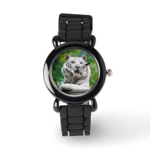 Weiße Tigeruhren Armbanduhr