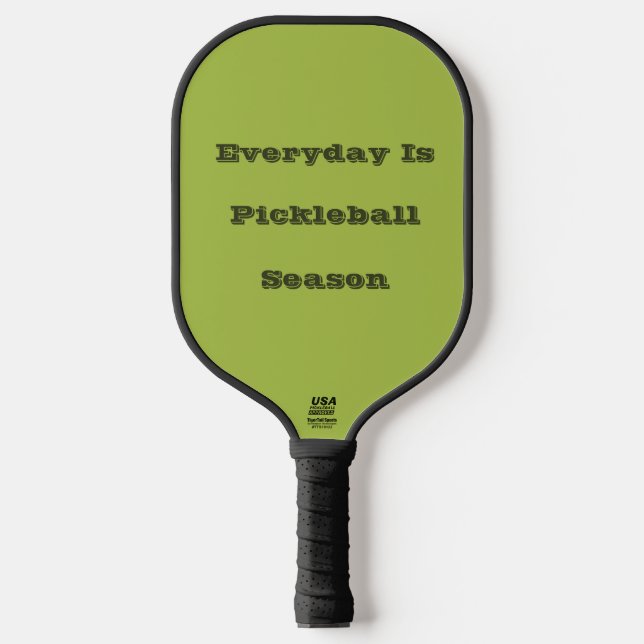 Weiße Traube Grüne Frühlingssaison solide Farbe Pickleball Schläger (Vorderseite)