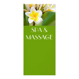 Weiße tropische Blume Werbekarte