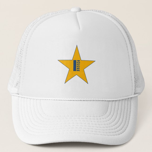 Weiße Trucker-Kappe INDIANA SOCCER Truckerkappe (Vorderseite)