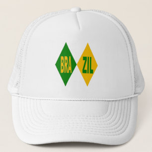 Weiße Trucker-Mütze BRAZIL Truckerkappe