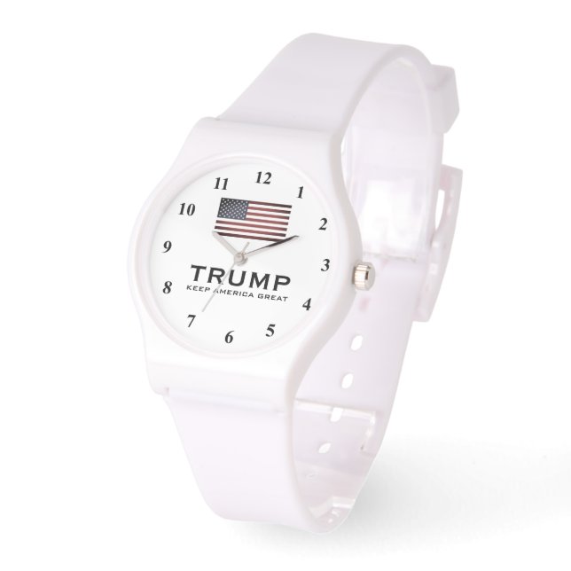 Weiße Trump wacht auf republikanische Frauen Armbanduhr (Winkel)