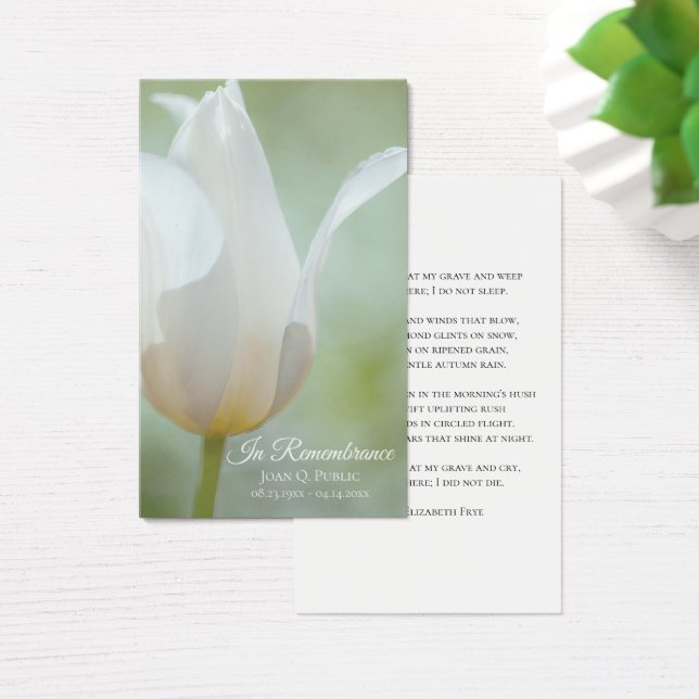 Weiße Tulip Blume Frühlingsfest Gedenkgebet (Schreibtisch)