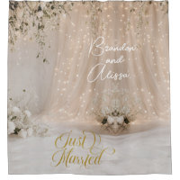 Weiße Tüll-Blumen-Hochzeitshintergrund