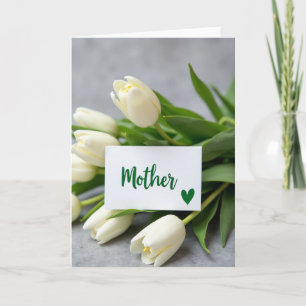 Weiße Tulpen-Dankeskarten Karte