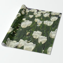 Weiße Tulpen für eine empfindliche Blume Geschenkpapier