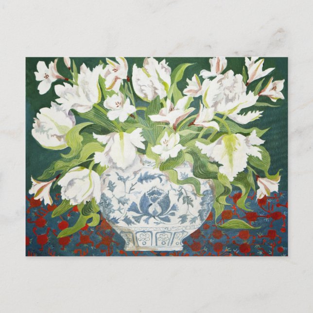Weiße Tulpen und Alstroemerias 2013 Postkarte (Vorderseite)