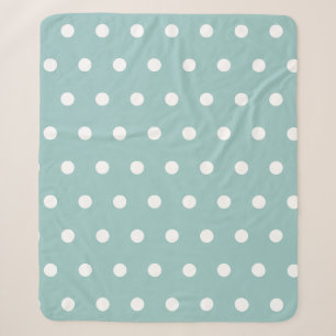 Weiße Tupfen-Eier Blau Geometrische Muster Sherpadecke