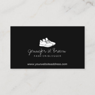 Weiße Turnschuhe für Sport und Gym Visitenkarte