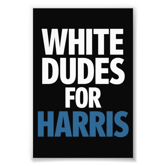Weiße Typ für Harris Kamala Harris 2024 Wahl Fotodruck (Vorne)