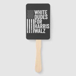 Weiße Typ für Harris Walz - amerikanische Flaggenw Fächer