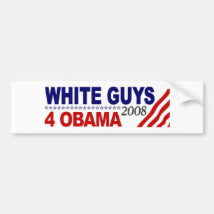 Weiße Typen 4 Obama Autoaufkleber