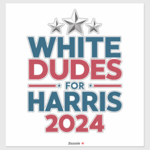 Weiße Typen für Harris-2024 Wahl Aufkleber