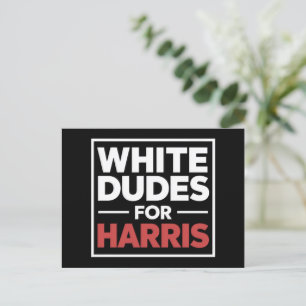 Weiße Typen für Kamala-Harris als Präsidentin 2024 Postkarte