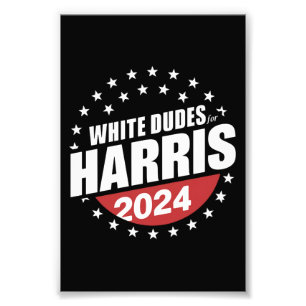 Weiße Typen für Kamala Harris Wahl 2024 Fotodruck