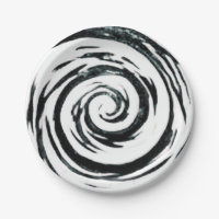 Weiße u. schwarze hypnotische Strudel-Kunst