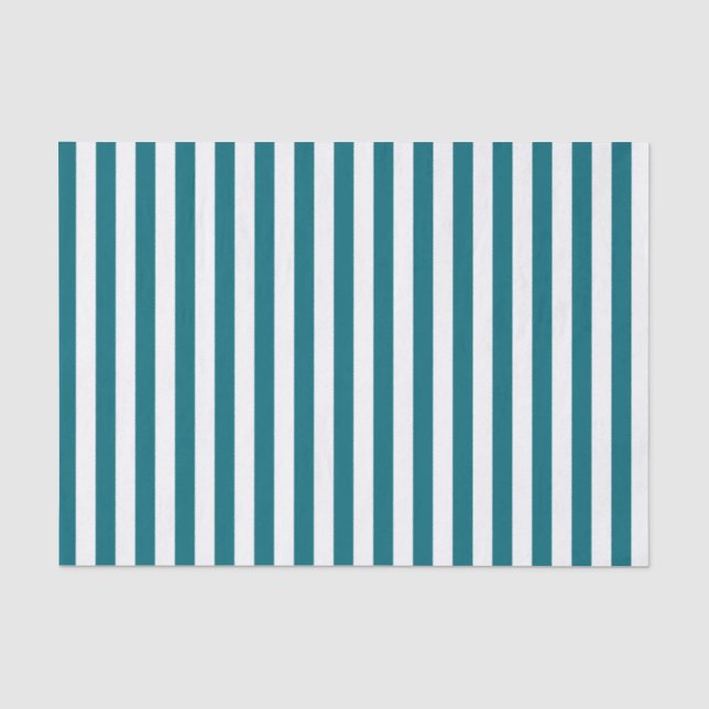 Weiße und Aquamarine blaue Streifen Seidenpapier (Vorderseite)