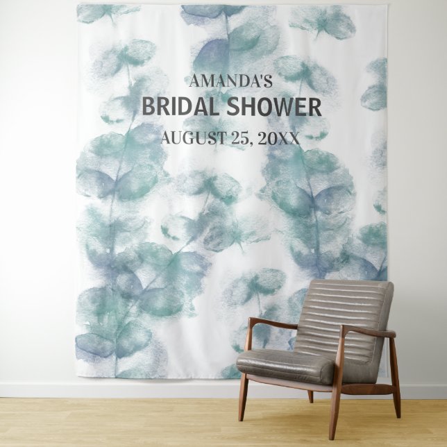 Weiße und blaue Blätter für den Hochzeitssaal des  Wandteppich (Beispiel)