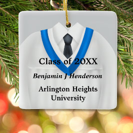 Weiße und blaue Ornamente von Weiß und Weiß