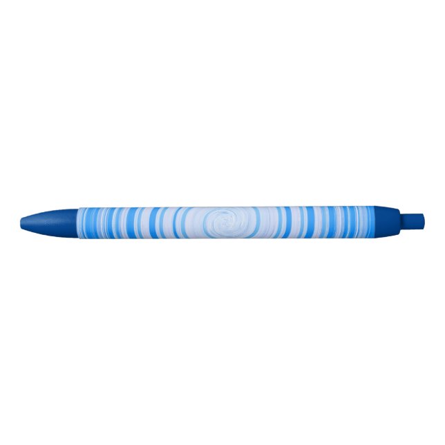 Weiße und blaue Spirale Kugelschreiber (Vorderseite)