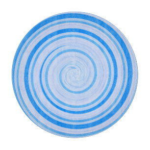 Weiße und blaue Spirale Schneidebrett