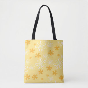 weiße und braune Blumenmuster-Wurfkissen Tasche