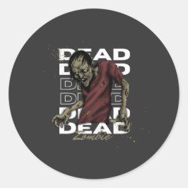 Weiße und braune Zombie-Sticker Runder Aufkleber