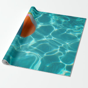 Weiße und farbenfrohe Beachball Geschenkpapier