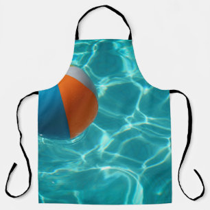 Weiße und farbenfrohe Beachball Schürze