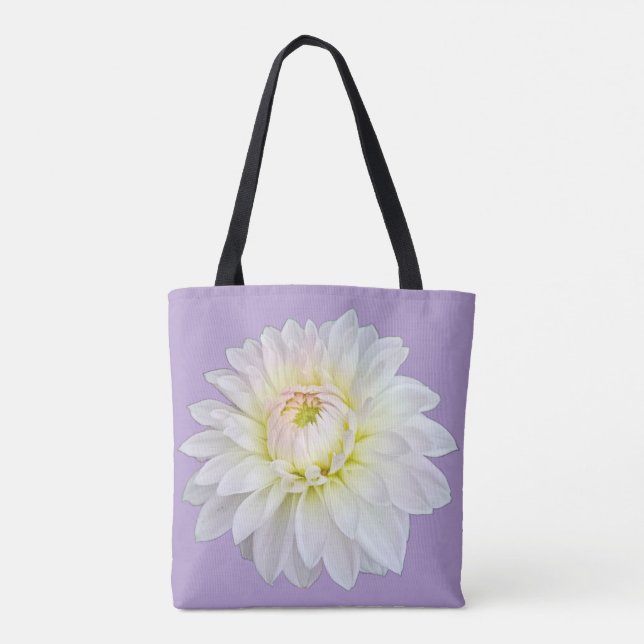 Weiße und gelbe Blume Tasche (Rückseite)