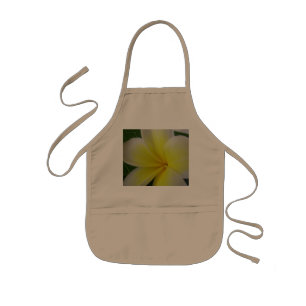 Weiße und gelbe Frangipani-Blume Kinderschürze