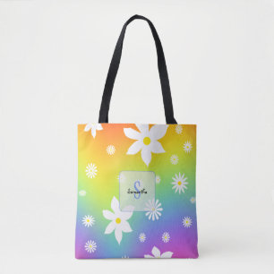 Weiße und gelbe Gänseblümchen Tasche