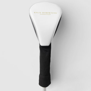 Weiße und goldene Farben Professionelles, modernes Golf Headcover