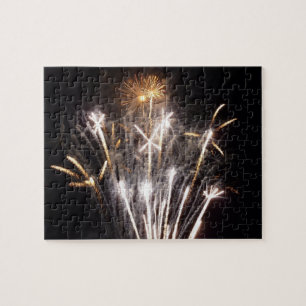 Weiße und goldene Feuerwerke II Patriotische Feier